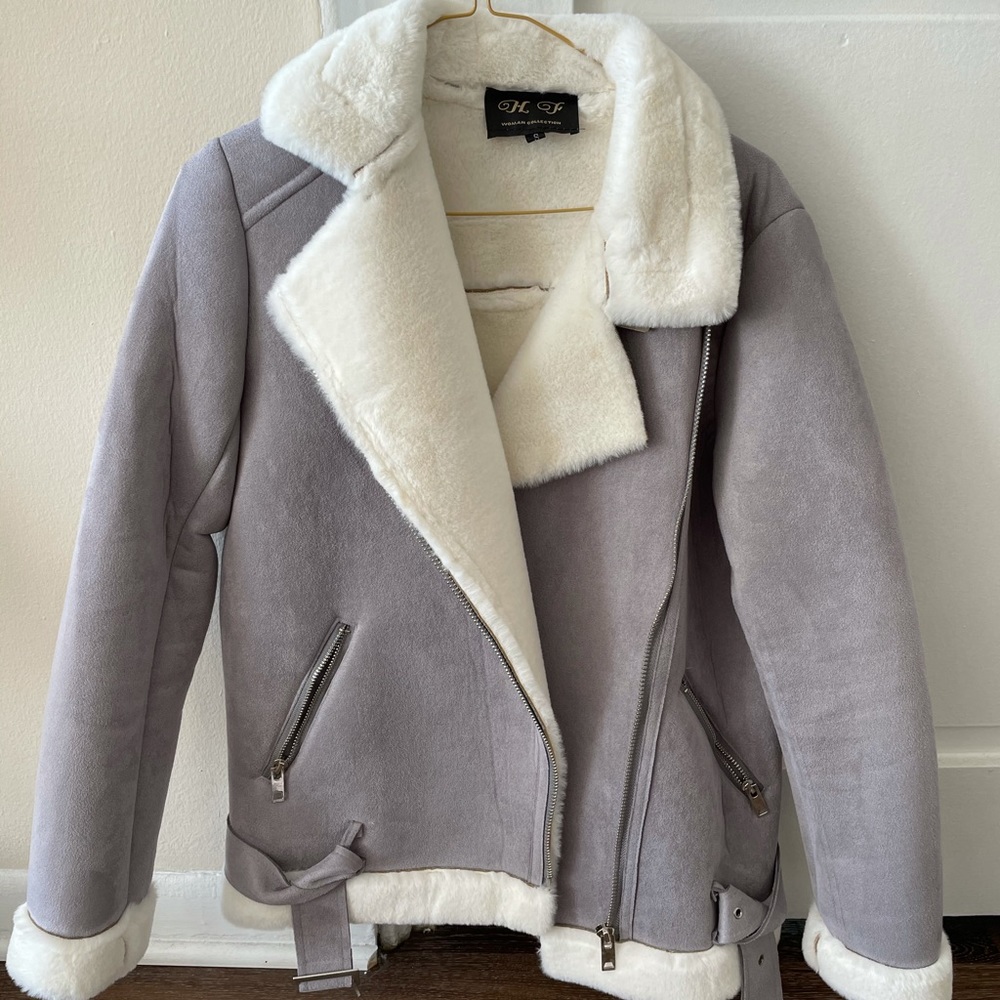 Grey and white coat